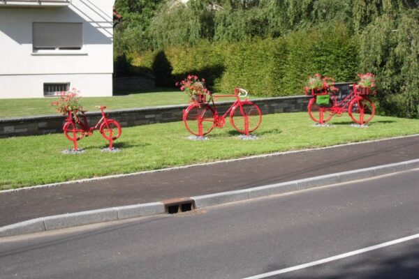 Photo de plusieurs vélos rouges